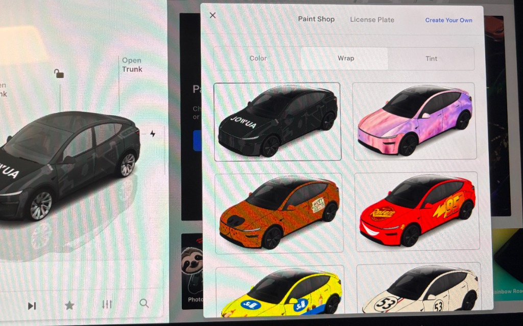 Tesla Wrap Selection